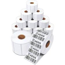 High-quality plain barcode labels on rolls